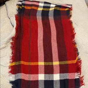 Flannel Pattern Knit Blanket Scarf